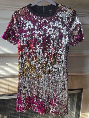 Forever 21 Rainbow Sequin Party Dress Size M